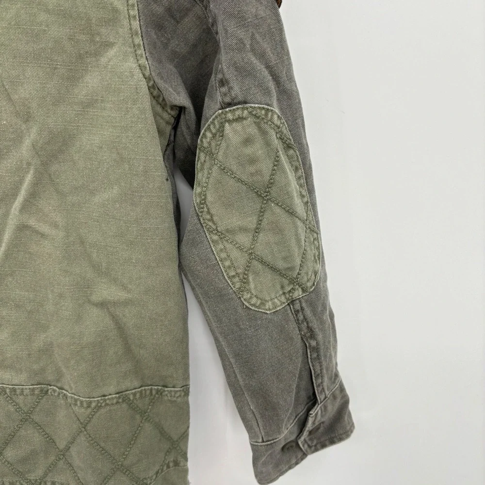 Art Class Boys Utility Jacket Small 6 7 Olive Green Full Zip Cotton Patches New‎